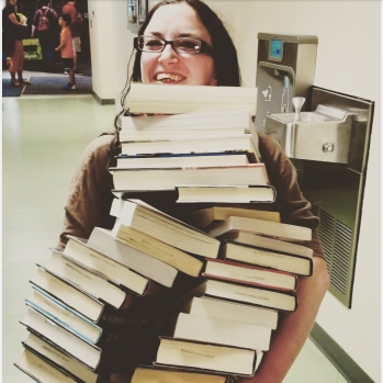 Penfield Library Used Book Sale Haul 2019 Stack of Books.jpg